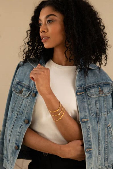 ABLE Ripple Stacking Cuff Set of 3