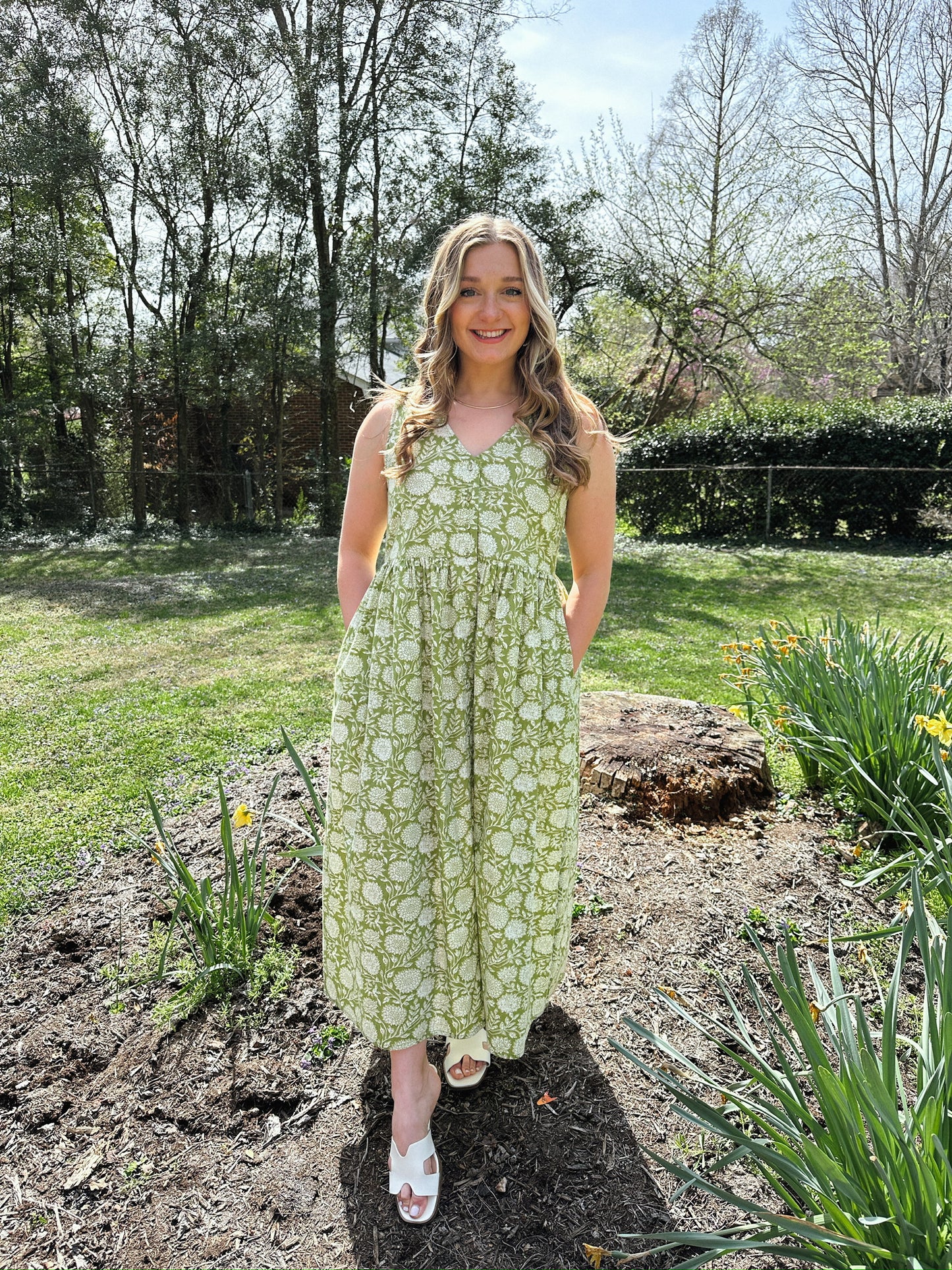 Olivia Sage Floral Sundress