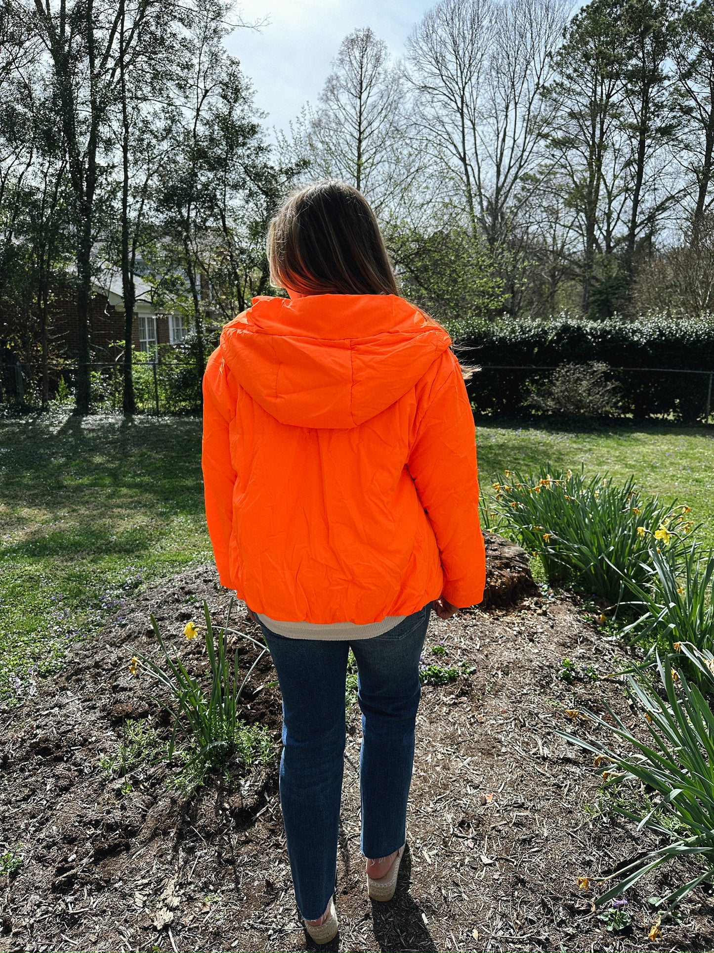Orange Love Hooded Jacket