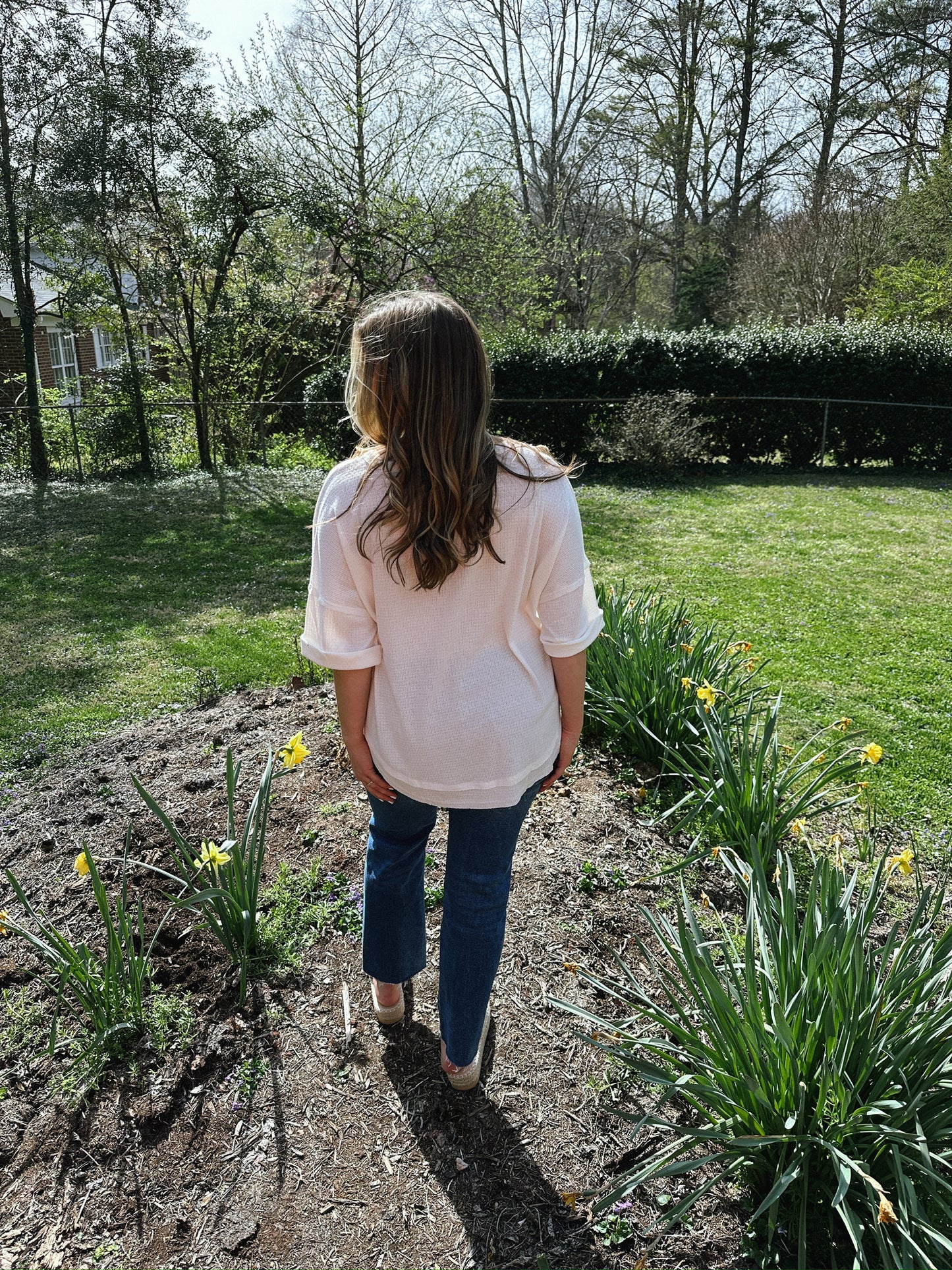 Entro White Textured Top