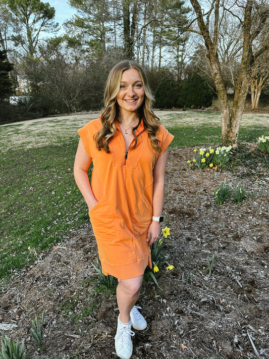 Orange Entro Casual Dress