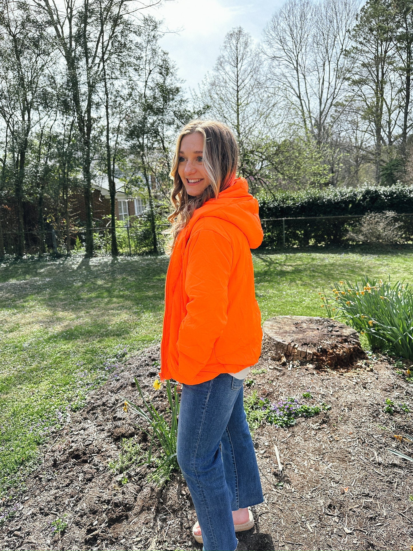 Orange Love Hooded Jacket