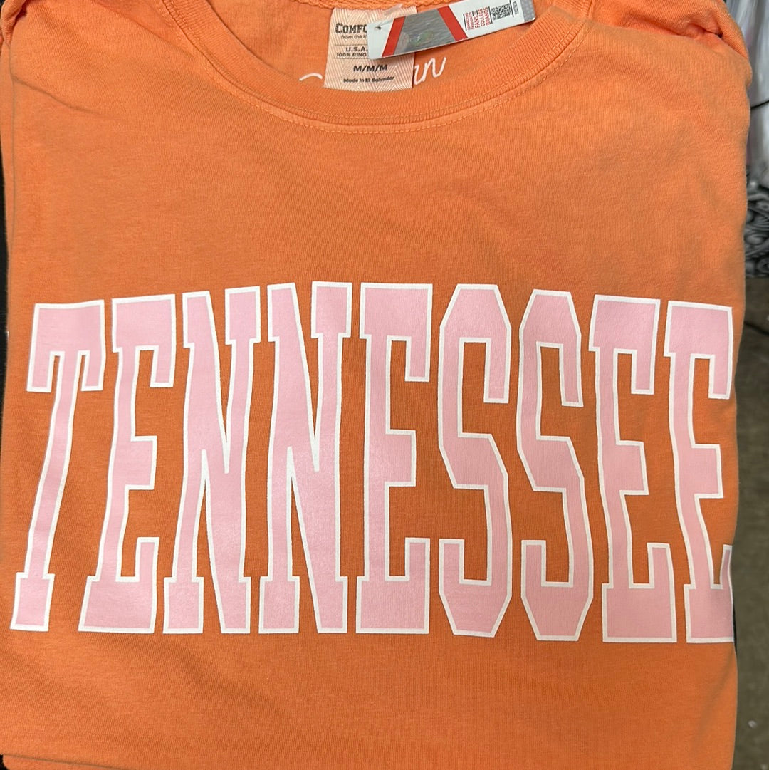 Gameday Orange w Pink "Tennessee" Tee