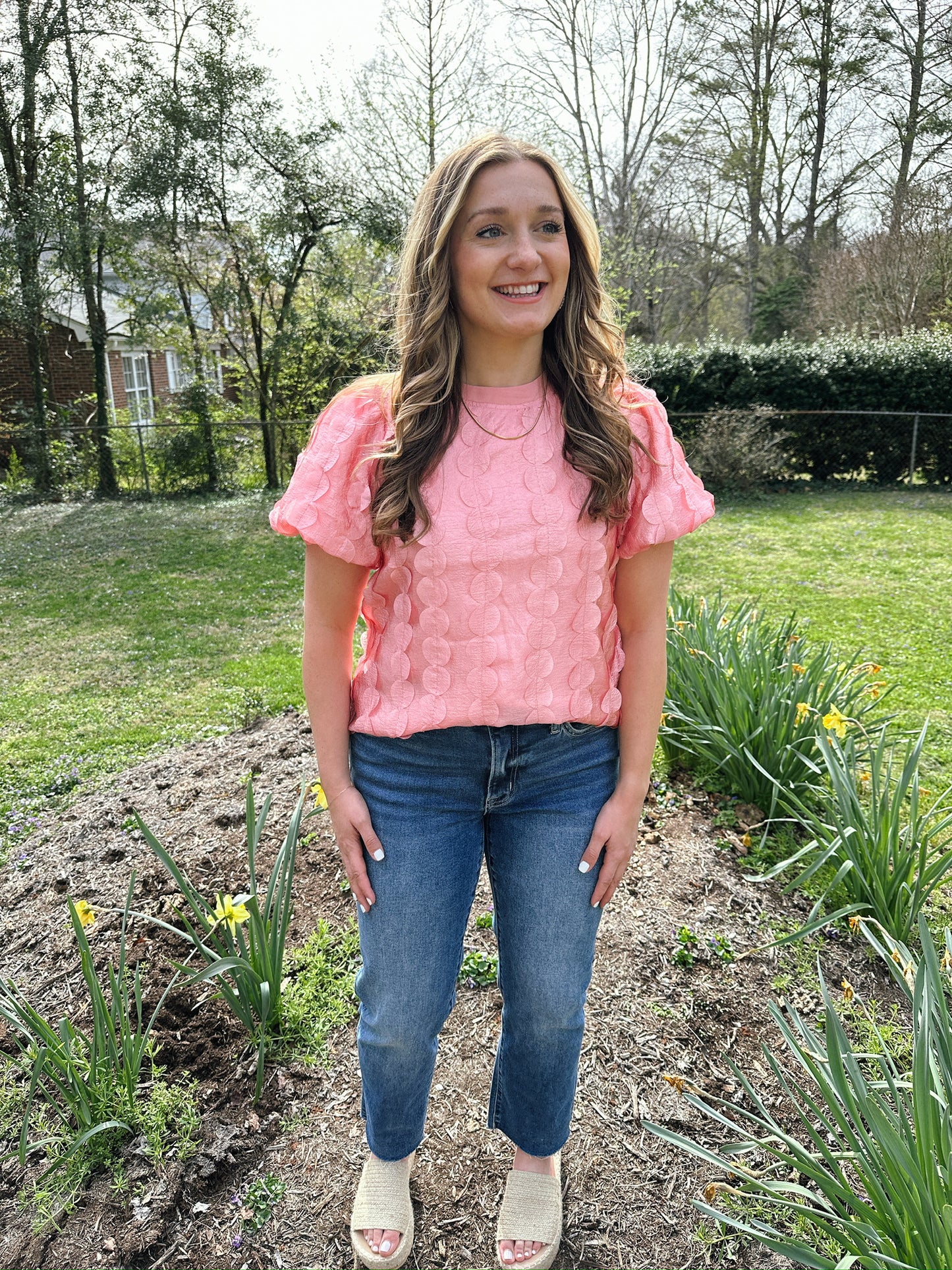Pink Perfection Scalloped Blouse