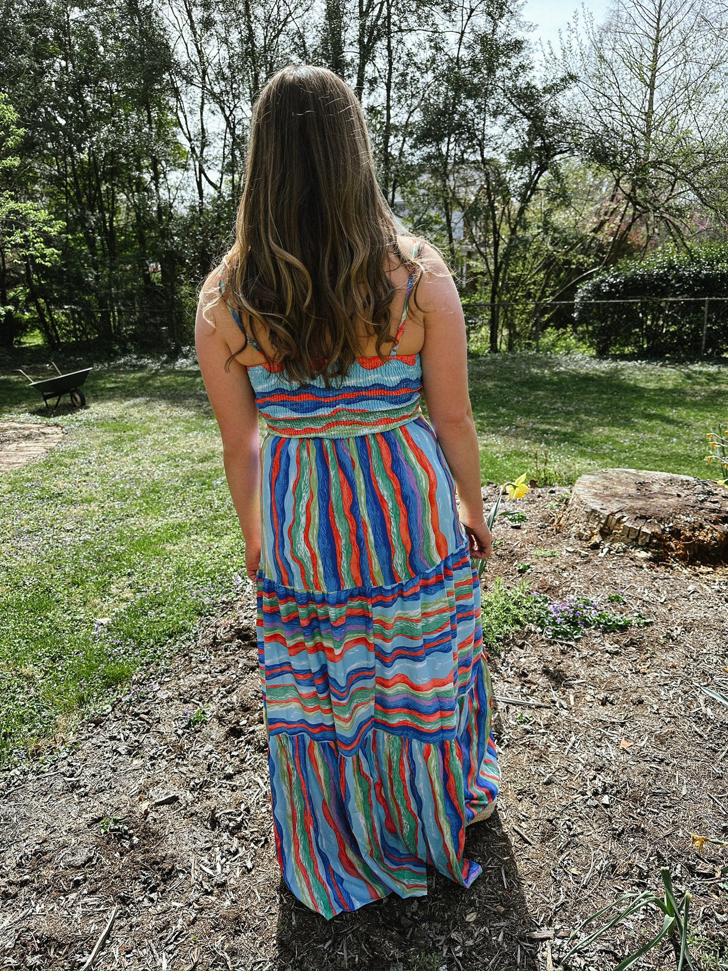 Entro Maxi Blue Print Sundress