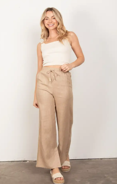 Taupe Linen Pants