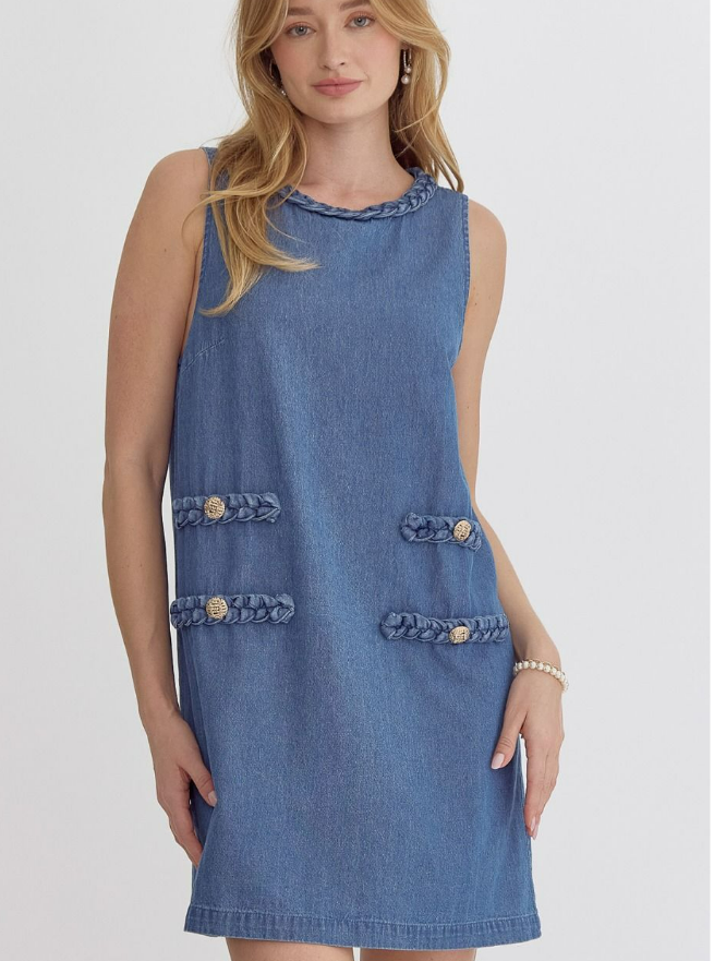 Sleeveless Denim Dress