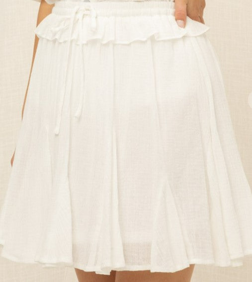 Breezy Cotton Gauze Mini Skirt